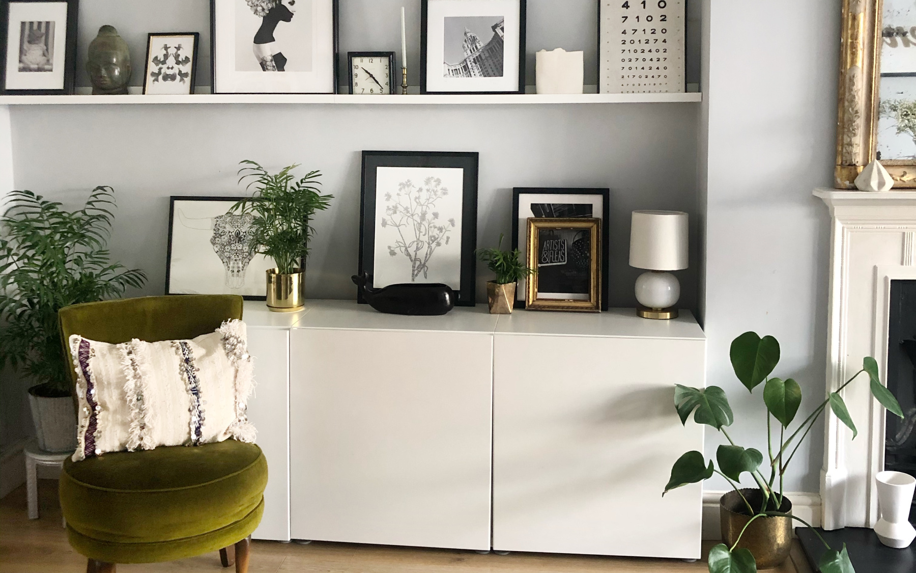 Decorbuddi Shelves and Frames Gallery Wall