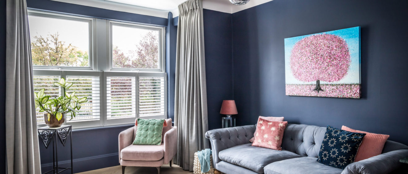 Somerset Interior Designer Jackie Hoytes design of a blue living room