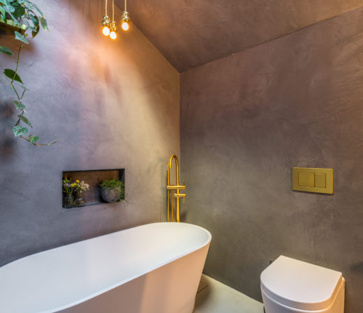 Tdelakt bathroom design for a seamless effect
