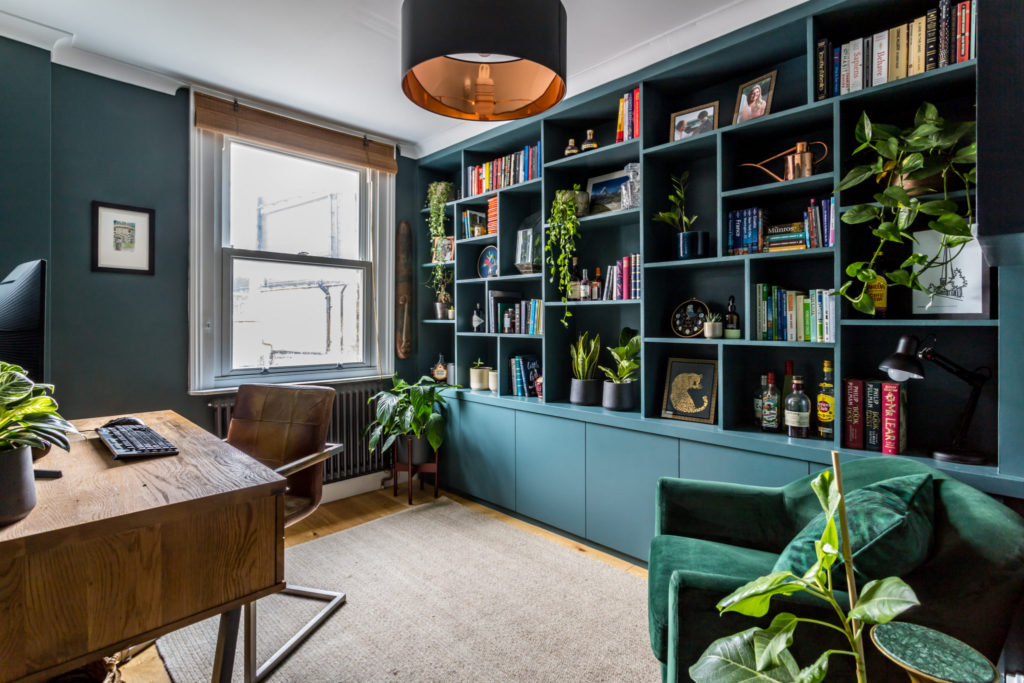 Reading Nook with Built in Bookshelves - Bright Green Door