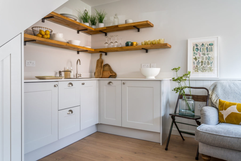 Stylish small kitchen in Surrey studio design