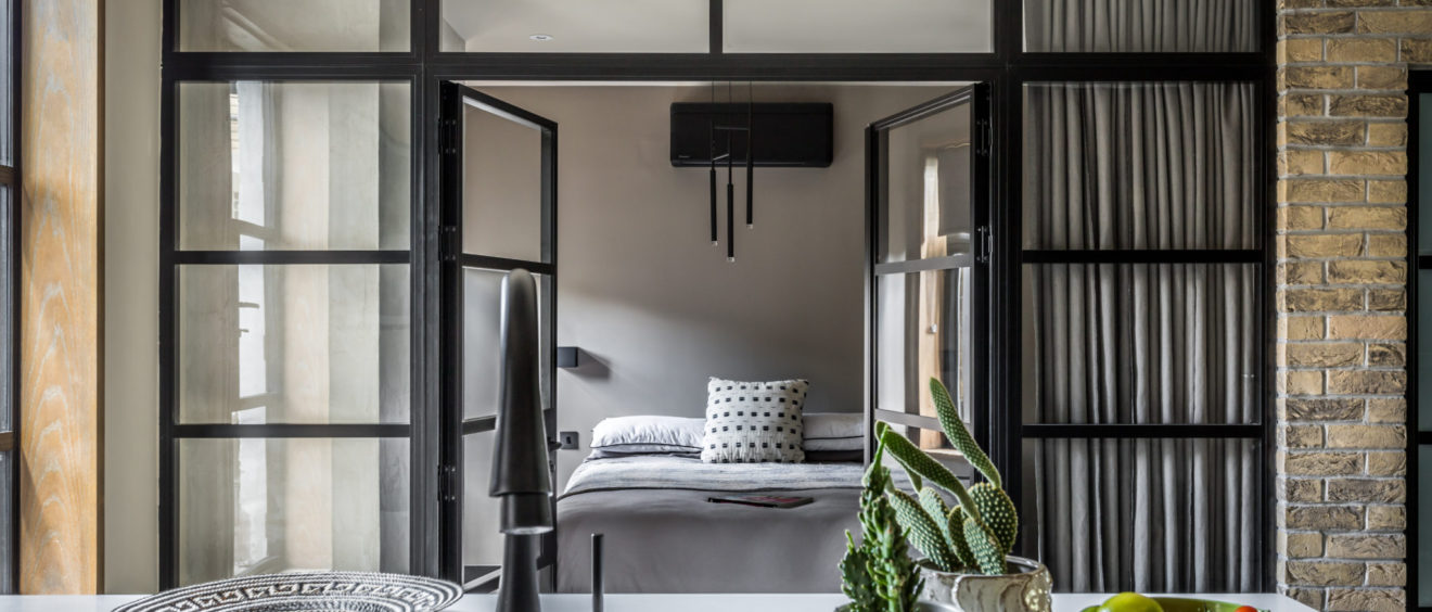 Industrial Chic Crittal style doors and windows by Richmond Interior Designer
