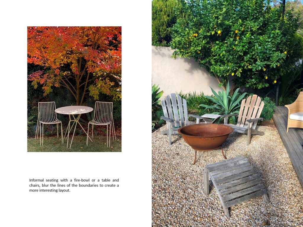 Informal garden seating ideas